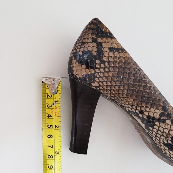 Geox Brown Snakeskin Pattern Heels - Picture 10 of 10